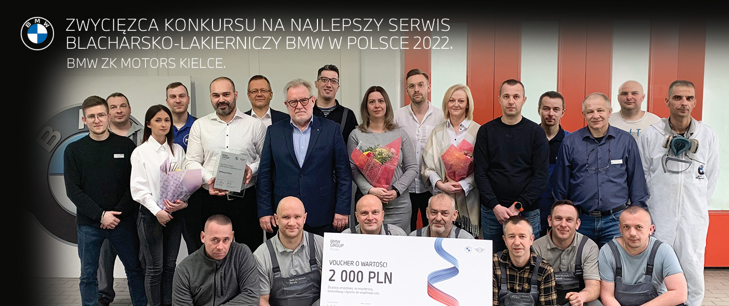 ZK Motors zwycięzcą konkursu BMW na najlepszy Serwis Blacharsko - Lakierniczy 2022 w Polsce!